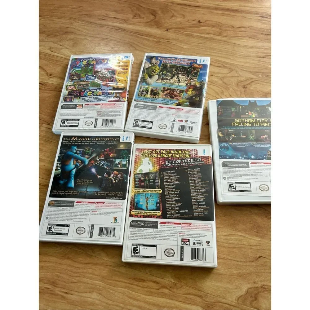 Wii game bundle Harry Potter, Batman just dance shrek